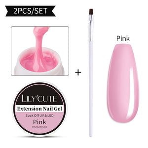 LILYCUTE 5ml Quick Extension Gel Construct Hard Gel Semi Permanent UV LED UV Gel Nail Art Design Faux Ongles Nails Accesorios
