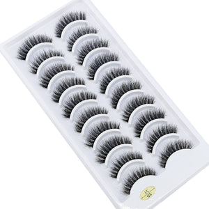 NEW 10 Pairs Natural False Eyelashes Fake Lashes Long Makeup 3d Mink Lashes Extension Eyelash Mink Eyelashes for Beauty 54