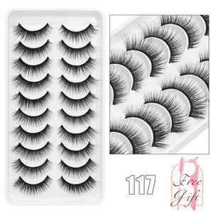 AYRMILLA Natural False Eyelashes 5/10/14Pairs Dramatic 3D Mink Lashes Thick Fake Eyelash Extension Faux Cils Makeup maquiagem
