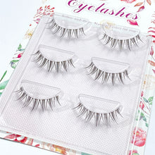 Load image into Gallery viewer, NEW Wholesale Mink Eyelashes 3pair lashes invisible band mink lashes reusable false eyelashes Makeup in Bulk