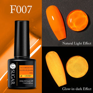 UR SUGAR 7.5ml Thermal Ultra-thin Glitter Gel Soak Off UV Gel Color-chaging Snowflake Temperature Color Change Nail Art Varnish