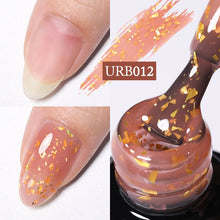 Load image into Gallery viewer, UR SUGAR 7ml Gold Glitter Gel Nail Polish Platinum Shining Mineral Sequins Soak Off UV LED Gel Nail Semi Permanent Manicure