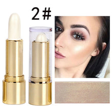 Load image into Gallery viewer, 3 Colors 3D Face Brighten Highlighter Bar Cosmetic Face Contour Bronzer Shimmer Highlighter Stick Concealer Cream Makeup tool