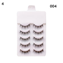 Load image into Gallery viewer, Eye makeup accessories 5 pairs set Cos cross false eyelashes Lash Extension 3D bunch Japanese Fairy Little Devil Cosplay 5 Pairs