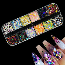 Load image into Gallery viewer, Holographic Butterfly Flakes Nail Art Glitter Sparkly 3D Laser Butterfly Sequins Tips DIY Polish Nail Art Decorations Manicure