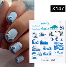 Load image into Gallery viewer, Harunouta 1 Sheet Nail Water Decals Transfer Lavender Spring Flower Leaves Nail Art Stickers Nail Art Manicure DIY