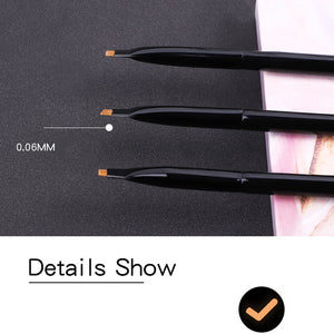 Professional Eyeliner Brush High Quality Black Flat Eyebrow Application Lip Tools for Cosmetic Makeup Instruments Supplies Kit