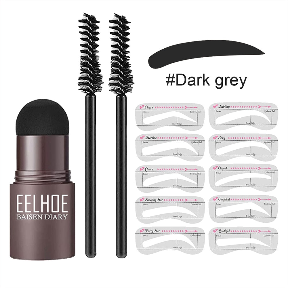 One Step Shaping Kit Stamp Set Professional 2024 Perfect Eyebrow Mold Waterproof Makeup For Women Brow Template Make Up Shade