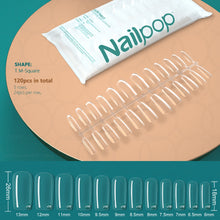 Load image into Gallery viewer, NAILPOP 120pcs False Nails Acrylic Press on Nails Coffin Artificial Nails Clear Fake Nail Tips for Extension Manicure Tool