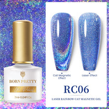 Load image into Gallery viewer, BORN PRETTY 7ml 9D Laser Cat Magnetic Gel Nail Gel Pink Magnetic Gel Soak Off UV LED Nail Varnish UV Gel Need Pink Nude Base