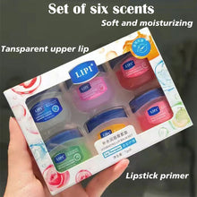 Load image into Gallery viewer, 6/1 Pcs Lip Balms Moisturizing Refreshing Non-sticky Fruit Series Anti-Cracked Lip Treatment Vaseline for Makeup Lip Gloss Set