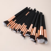 Load image into Gallery viewer, FJER Makeup Brushes Premium Synthetic Foundation Powder Concealers Eye Shadows Makeup Kit 9PCS-24 PCS Brush Set (Black Rose)