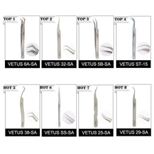 Load image into Gallery viewer, Makeup Professional Eyelash Tweezers 3D Volume Eyelash Extension Tweezer Fan Lash Eyebrow Tweezers VETUS Excellent Closure