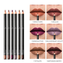 Load image into Gallery viewer, 6 12Pcs/Set Waterproof Pencil Lipstick Set Pen Matte Lip Liner Long Lasting Makeup Pens Easy to Wear Non-stick Cup карандаш для