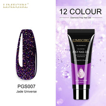 Load image into Gallery viewer, Limegirl 15ml Poly Nail Gel Glitter Building Nail Gel For Manicure Nail Art Design Luminous Polygels Extension Nail Gel For Nail
