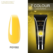 Load image into Gallery viewer, Limegirl 15ml Poly Nail Gel Glitter Building Nail Gel For Manicure Nail Art Design Luminous Polygels Extension Nail Gel For Nail