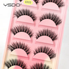 Load image into Gallery viewer, YSDO 5 Pairs Eyelashes Natural Long 3D Mink Lashes Fluffy Volume Mink False Eyelashes Cruelty Free Wispy Lashes Makeup Cilios