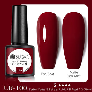 UR SUGAR 7.5ML Dark Blue Matte Top Coat Color UV Nail Gel Polish Semi Permanent Soak Off UV LED Gel Nail Gel Nail Art DIY Design