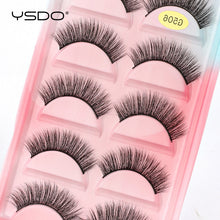 Load image into Gallery viewer, YSDO 5 Pairs Eyelashes Natural Long 3D Mink Lashes Fluffy Volume Mink False Eyelashes Cruelty Free Wispy Lashes Makeup Cilios