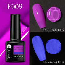 Load image into Gallery viewer, UR SUGAR 7.5ml Thermal Ultra-thin Glitter Gel Soak Off UV Gel Color-chaging Snowflake Temperature Color Change Nail Art Varnish