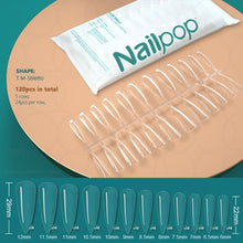 Load image into Gallery viewer, NAILPOP 120pcs False Nails Acrylic Press on Nails Coffin Artificial Nails Clear Fake Nail Tips for Extension Manicure Tool