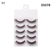 Load image into Gallery viewer, Eye makeup accessories 5 pairs set Cos cross false eyelashes Lash Extension 3D bunch Japanese Fairy Little Devil Cosplay 5 Pairs