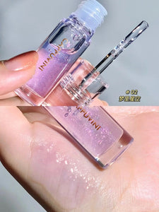 Transparent Crystal Jelly Lipgloss Shiny Clear Mirror Moisturizing Lip Balm Glitter Liquid Lipstick Lip Oil Fruit Taste Lip Tint