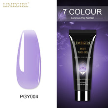 Load image into Gallery viewer, Limegirl 15ml Poly Nail Gel Glitter Building Nail Gel For Manicure Nail Art Design Luminous Polygels Extension Nail Gel For Nail