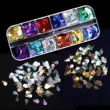 Load image into Gallery viewer, Holographic Butterfly Flakes Nail Art Glitter Sparkly 3D Laser Butterfly Sequins Tips DIY Polish Nail Art Decorations Manicure