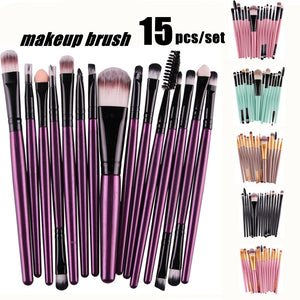 FJER 6PCS-15PCs Makeup Brush Set Cosmetict Makeup For Face Make Up Tools Women Beauty Professional Foundation Blush Eyeshadow