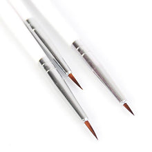 Load image into Gallery viewer, 3Pcs French Stripe Nail Art Liner Brush Set 3D Tips Line Stripes DIY Drawing Pen UV Gel Brushes Painting Pen Manicure Tools