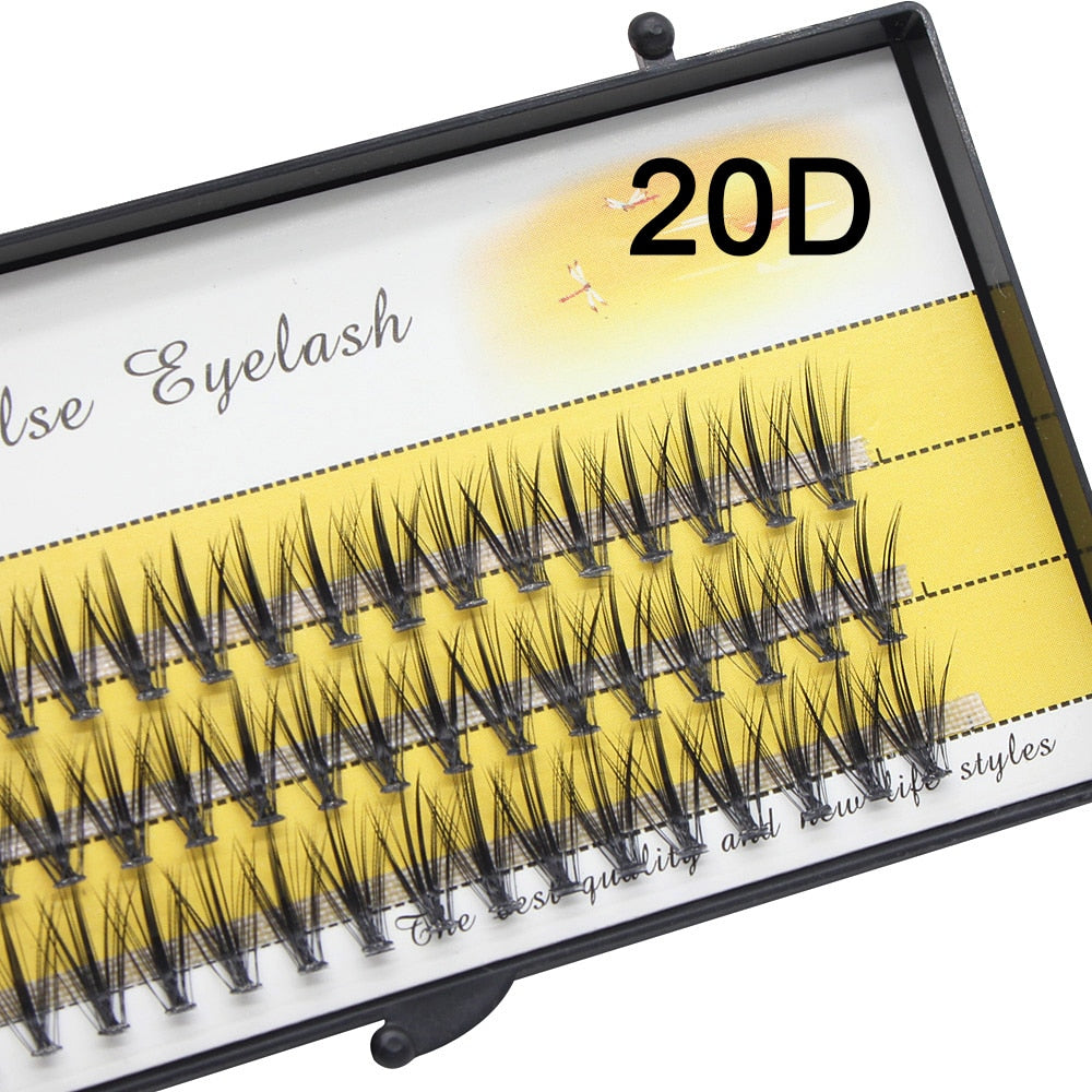 Moonlily Soft Mink 20D/30D/40D Lashes Cluster Eyelash Extension Natural Long 3D Volume Effect Faux Bunche Individual Makeup