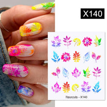 Load image into Gallery viewer, Harunouta 1 Sheet Nail Water Decals Transfer Lavender Spring Flower Leaves Nail Art Stickers Nail Art Manicure DIY